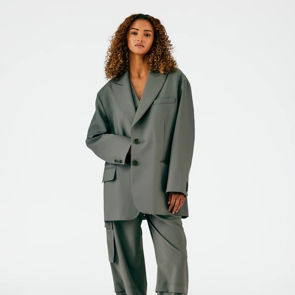 Tibi — Tropical Wool Liam Blazer — Size L